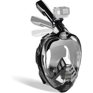Full Face Snorkel Mask Panoramic View with Camera Mount, size Large/XLarge NEW